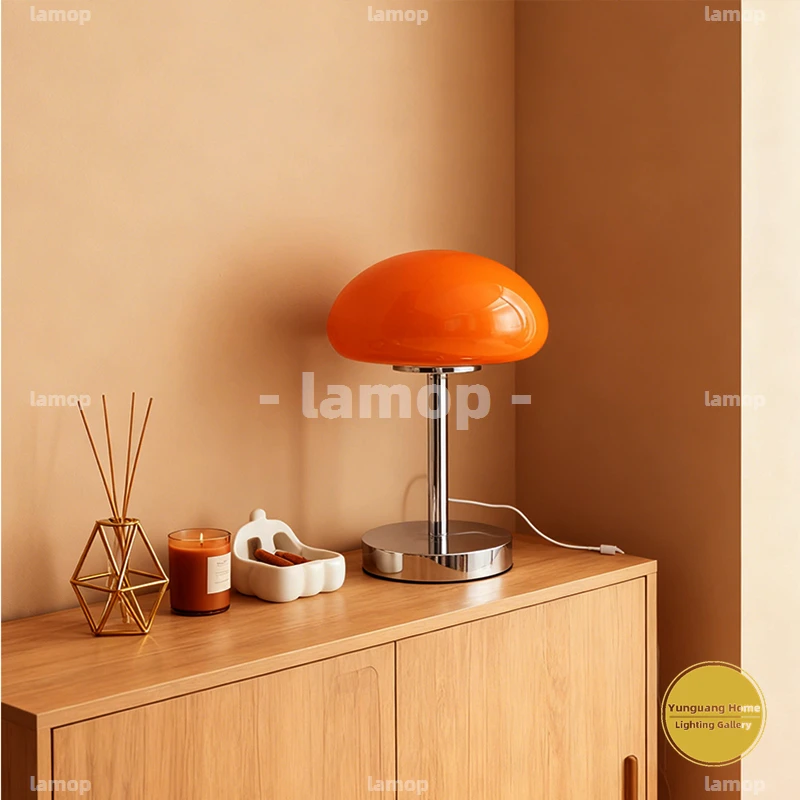 Hand Blown Murano Oval Capsule Desk Lamp Macaron Off White Tone Gentle Ambient Light Teen Dorm Dresser Vanity Table Lamp