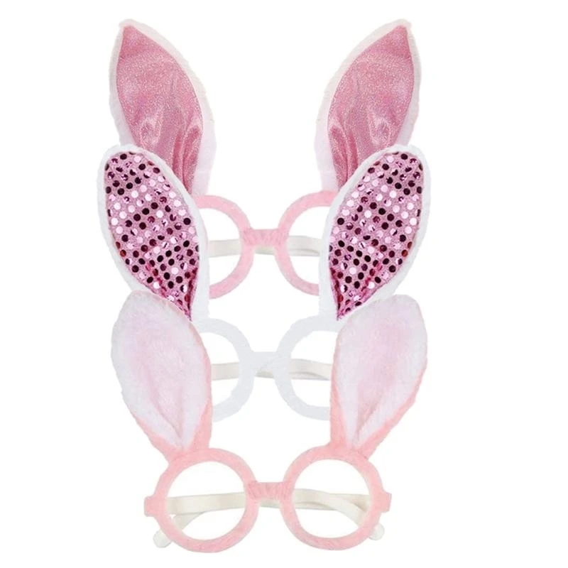 Y5GC Easter Bunnies Ears Glasses Frame Party Favor Easter Decorations Oventies