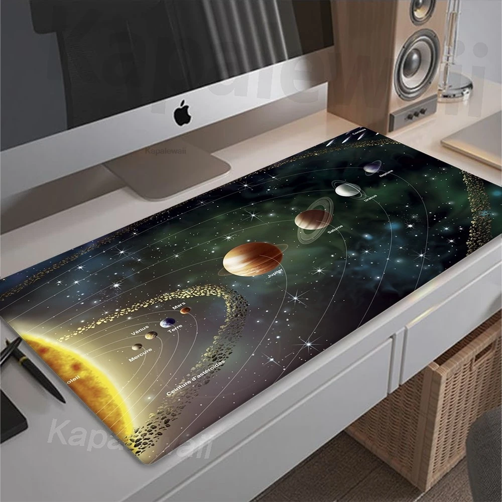 

Mouse Pad Gamer Space Universe Solar System XL Custom New Home Computer Mousepad XXL Soft Office Carpet Computer Mouse Mats