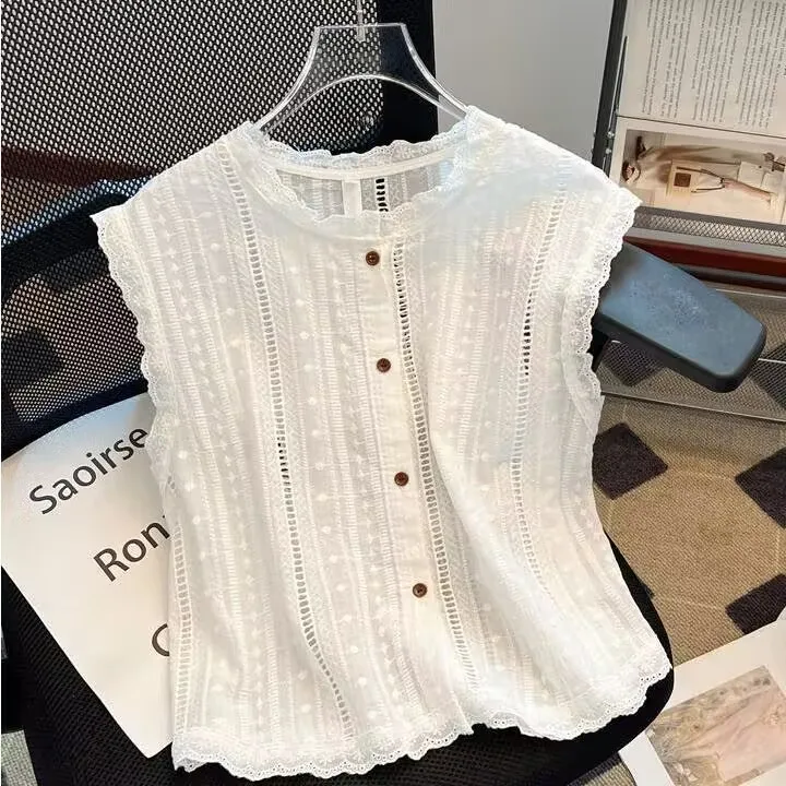 

Elegant Cotton Linen Shirt Jacket Women's Summer New Style Ageless Brand Large Size Commute Fashion Loose Fit Short Sleeve