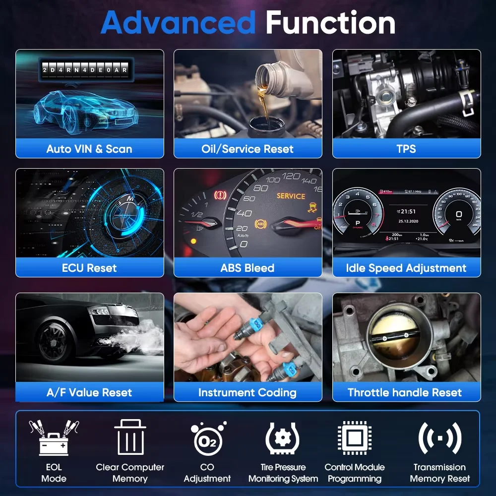 ANCEL MT700 Strumento diagnostico per moto Sistemi completi Reset olio ABS 35+ Reset OBD2 Scanner per BMW Per Yamaha Per Harley Per KTM