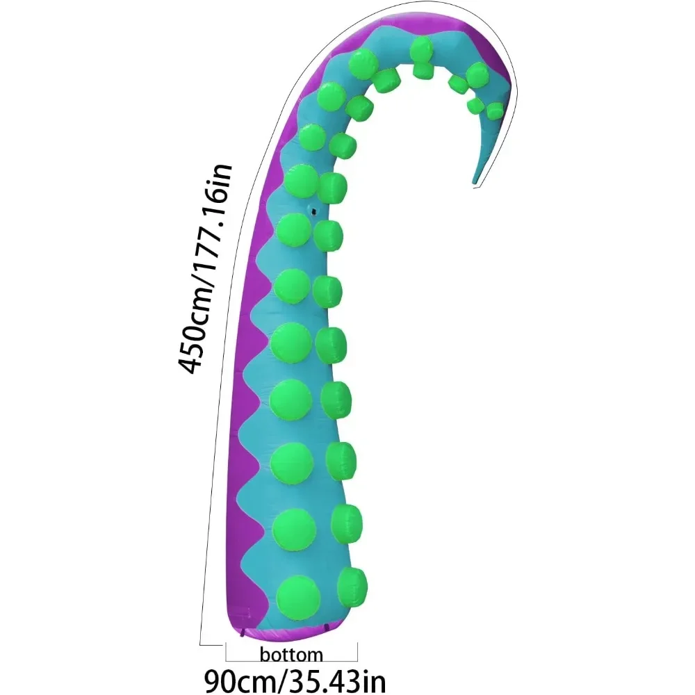 خيام الأخطبوط العملاق القابل للنفخ بطول 14.7 قدم مع منفاخ هواء لتزيين حفلات الهالوين والإعلان - قالب B (أرجواني)