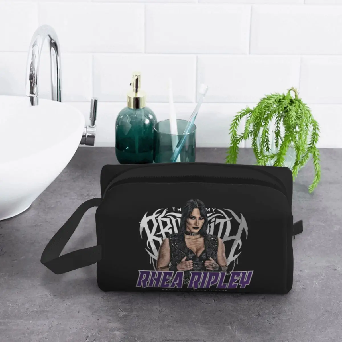 rhea-ripley-mami's-on-top-bolsa-de-maquiagem-organizador-de-cosmeticos-kit-dopp-de-armazenamento-bolsa-de-cosmeticos-de-higiene-pessoal-estojo-de-lapis