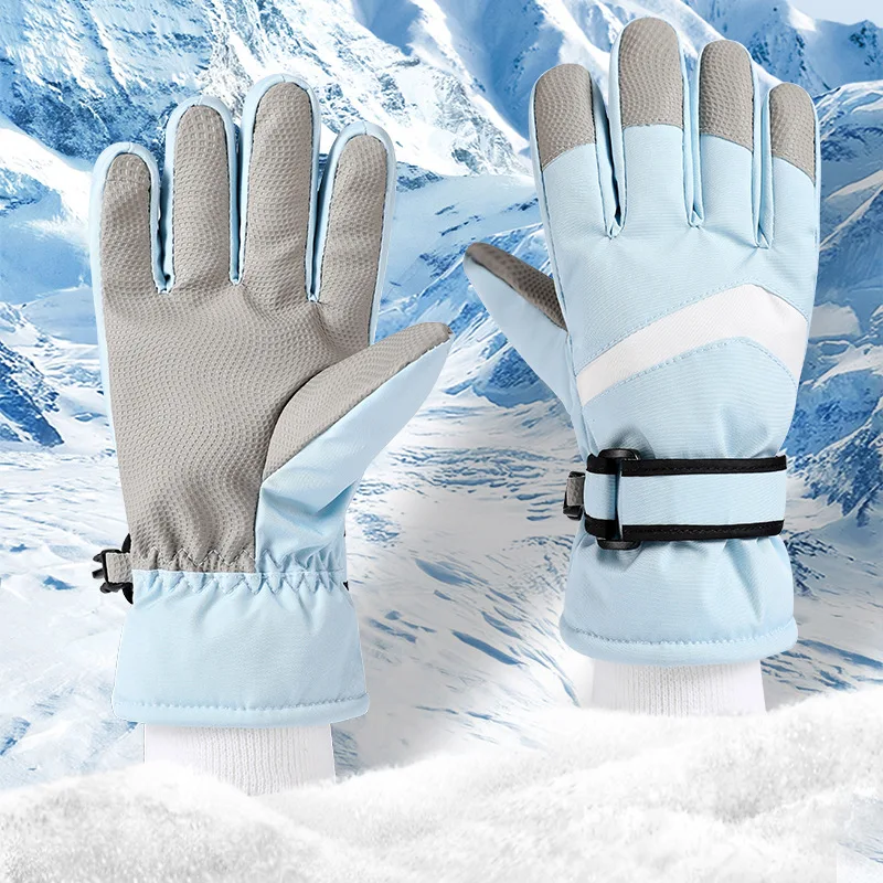 

Skiing Girls Gloves Winter Warm Piled Thick Women's Glove Windproof Non-slip Touch Screen Outdoor Sports Men's Cycling Gloves