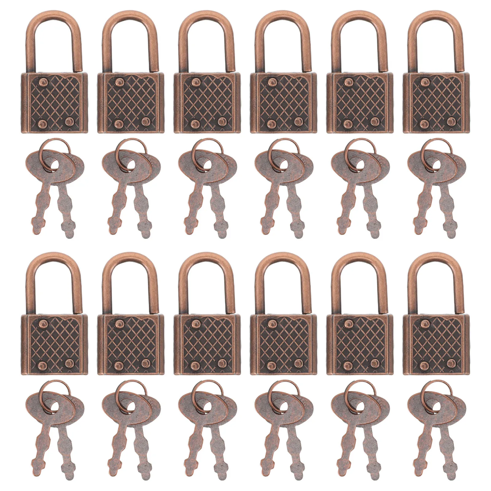 

30 Sets Treasure Chest Pirate Accessories Metal Lock with Key Cute Grid for Locker Coffee s Padlock Child