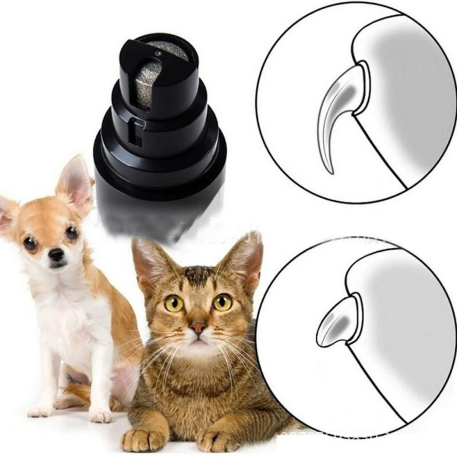 Dog Cat Electric Nail Grinder Trimmer USB Charge Nails Grooming Tool For Pet Dogs Cat
