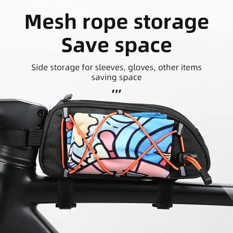 ESLNF Bike bag Mountain Road Bike Reflective Waterproof Tube Bag Portable Storage Front Tube Bag Free Replacement Of Reflective