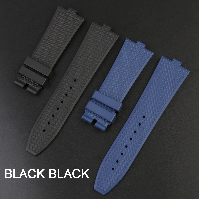 24*7mm Convex Mouth Belt For Vacheron Constantin 4500V 5500V 7900 Men Watch Strap High quality Fluoro Rubber Watch band Bracelet