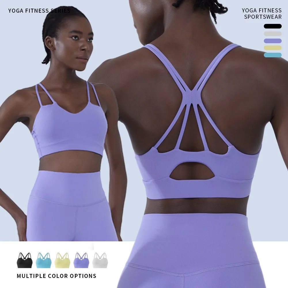 

Sports Bras with Chest Pads Gym Pilates Yoga Crop Tops Fitness Underwears Women Workout Vests Lady Running Shirts Sportswear