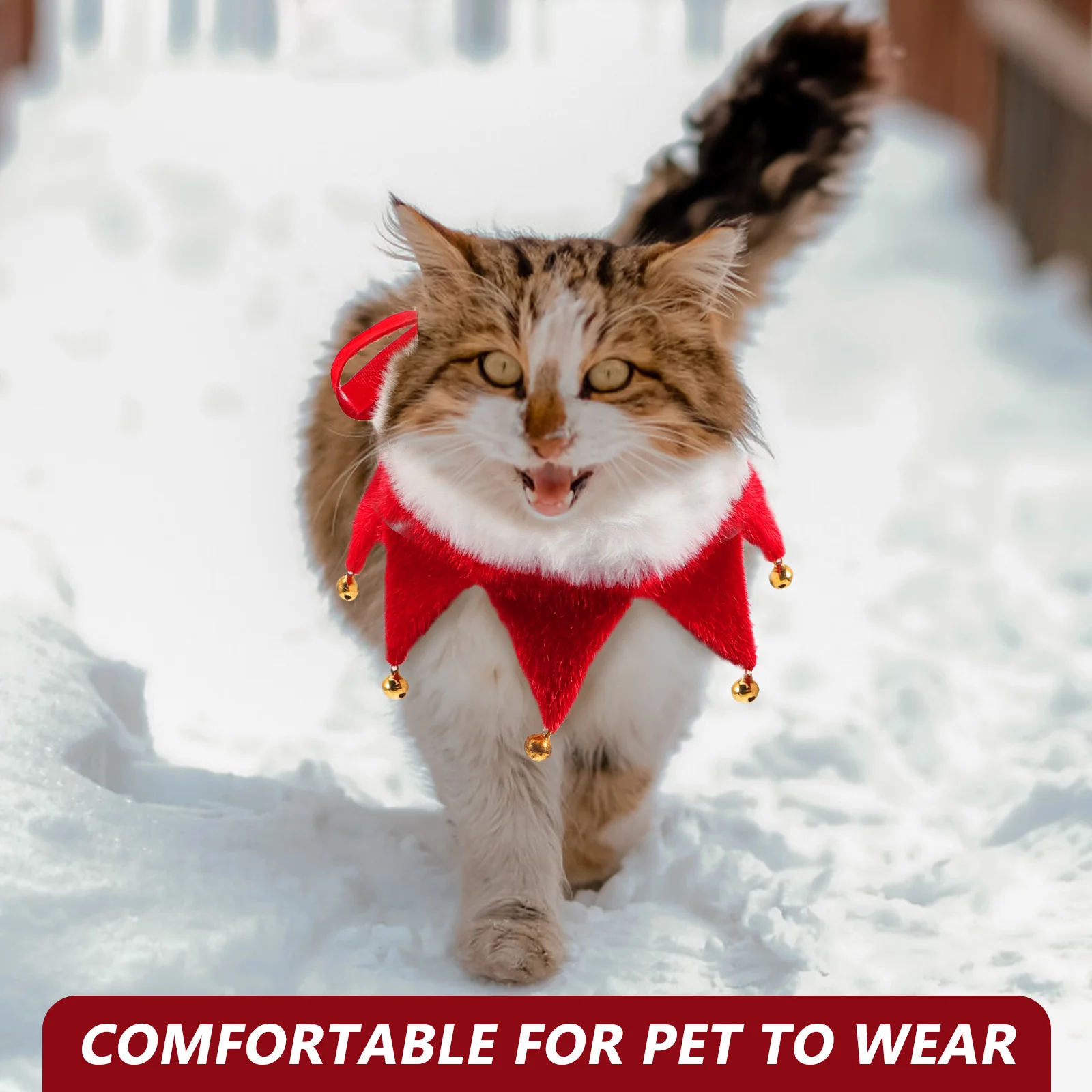 

Festive Pet Collar with Christmas Dog and Cat Collar Holiday Party Dress Up Accessory for Puppies