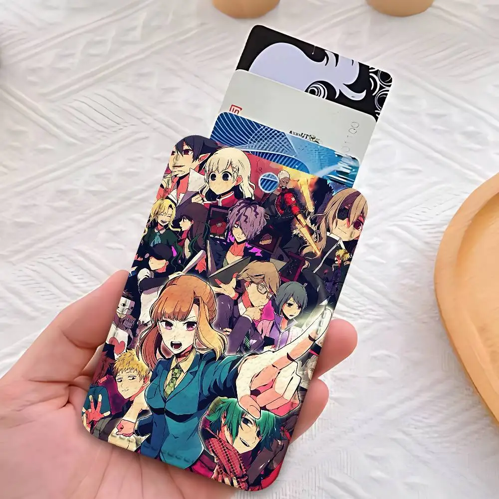 Y-Your T-Turn to D-Die Game Key Tag Ring Leather Card Holder Key Ring Rectangle Access Card Holder