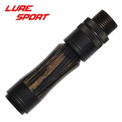 LureSport Black Wood Aluminum Part Reel Seat Spinning Casting Reel Seat Rod Building Components DIY Accessory