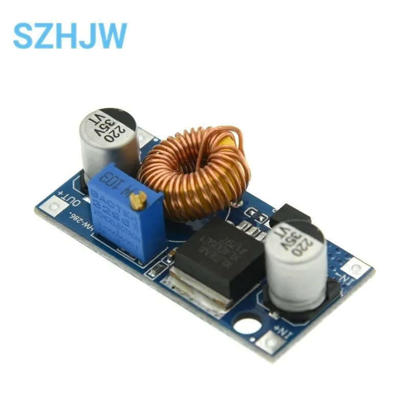 1/5/10 قطعة DC-DC قابل للتعديل تنحى 5A وحدة امدادات الطاقة تيار كبير قوة كبيرة XL4005 DSN5000 ما وراء LM2596