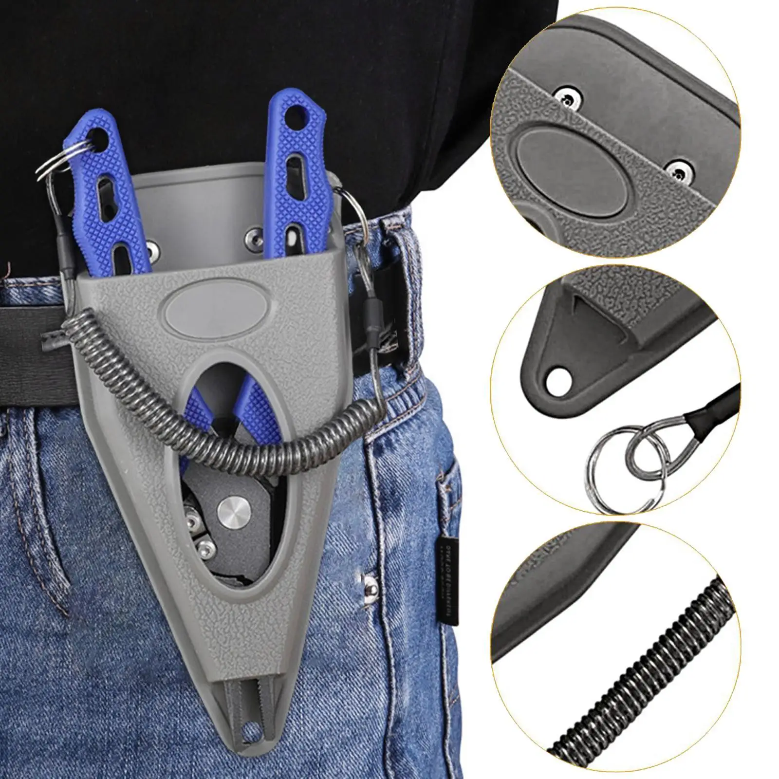 كماشة الصيد غمد، مقاوم للماء، الحقيبة، واقية، محمولة، حامل أدوات صيد المياه المالحة لقطع الخط، تحافظ على أدواتك قريبة