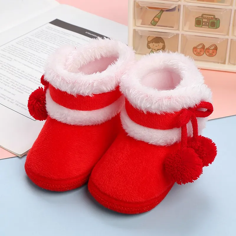 Winter Autumn Baby Shoes Girl 0-15 Months Newborn Baby Fur Warm Snow Boots Toddler Boys Soft Sole First walker 1 Year