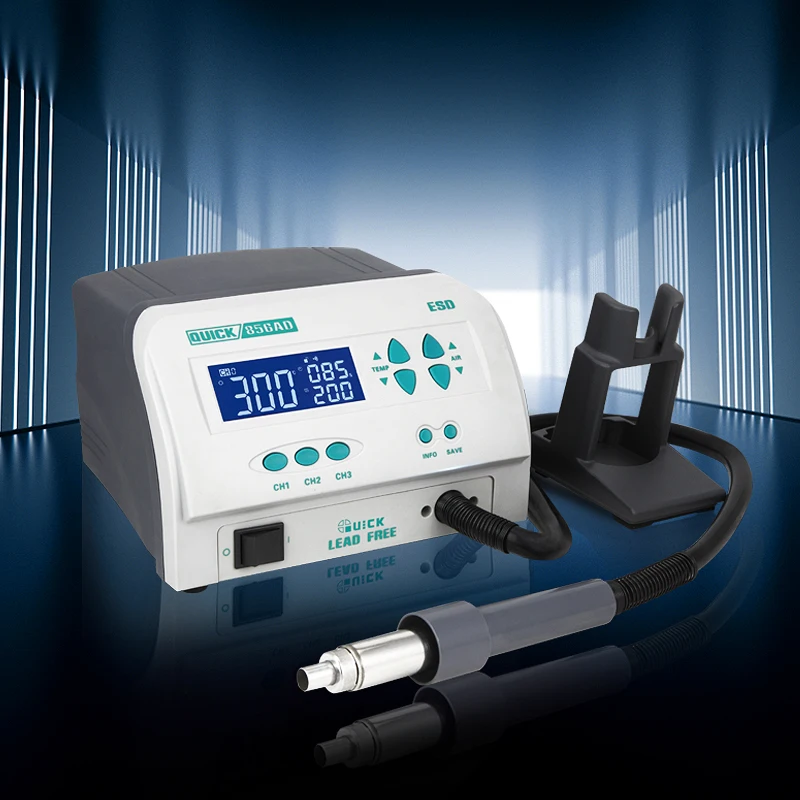 unique Quick Intelligent 1300W 220V Desoldering Pump with 90L Vacuum Various Airflow Range QUICK 856AD Desoldering Stations