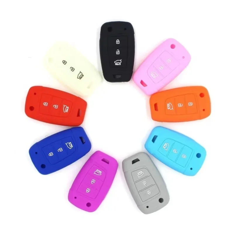 

Silicone Car Key Cover Case For Hyundai Sonata Solaris Solarium 2017 2018 2019 2020 Key Holder For Hyundai Sonata Accessories