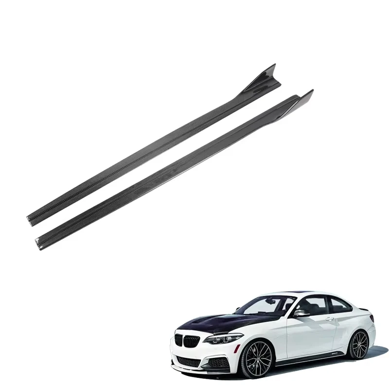 

Langyu Automotive Modific музейные детали Сухая боковая юбка из углеродного волокна для BMW M2 F87 M2C Обновление боковых юбок в стиле MP