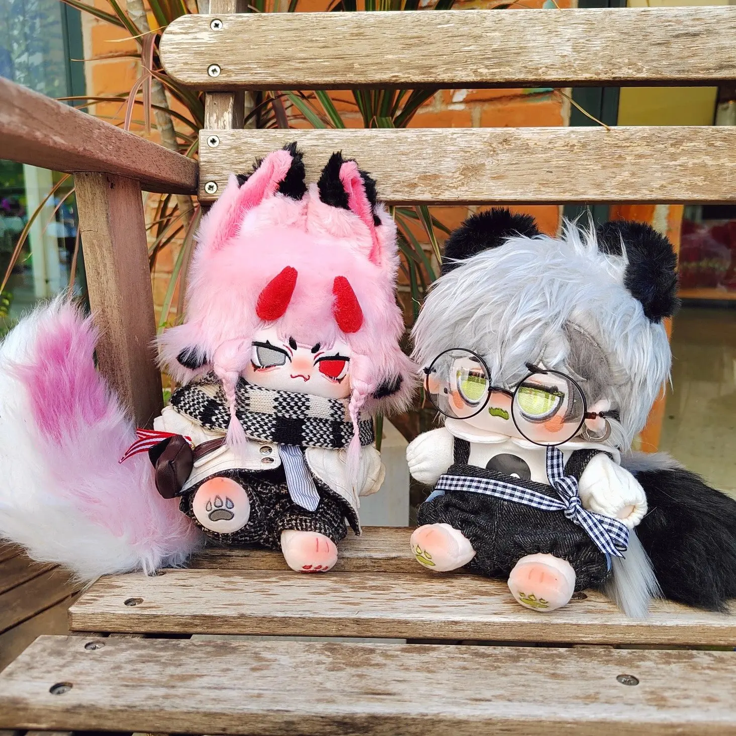 Anime Gui Hu Tao Qu Pink Fox Tail Monster peluche 20cm lindo Adorable peluche algodón almohada muñeca cuerpo Cosplay juguete para niños