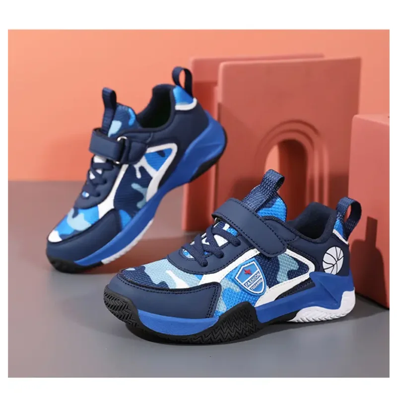 Zapatos deportivos antideslizantes para niños, zapatillas de baloncesto resistentes al desgaste para exteriores, zapatos de goma para niños, zapatillas de deporte para niños