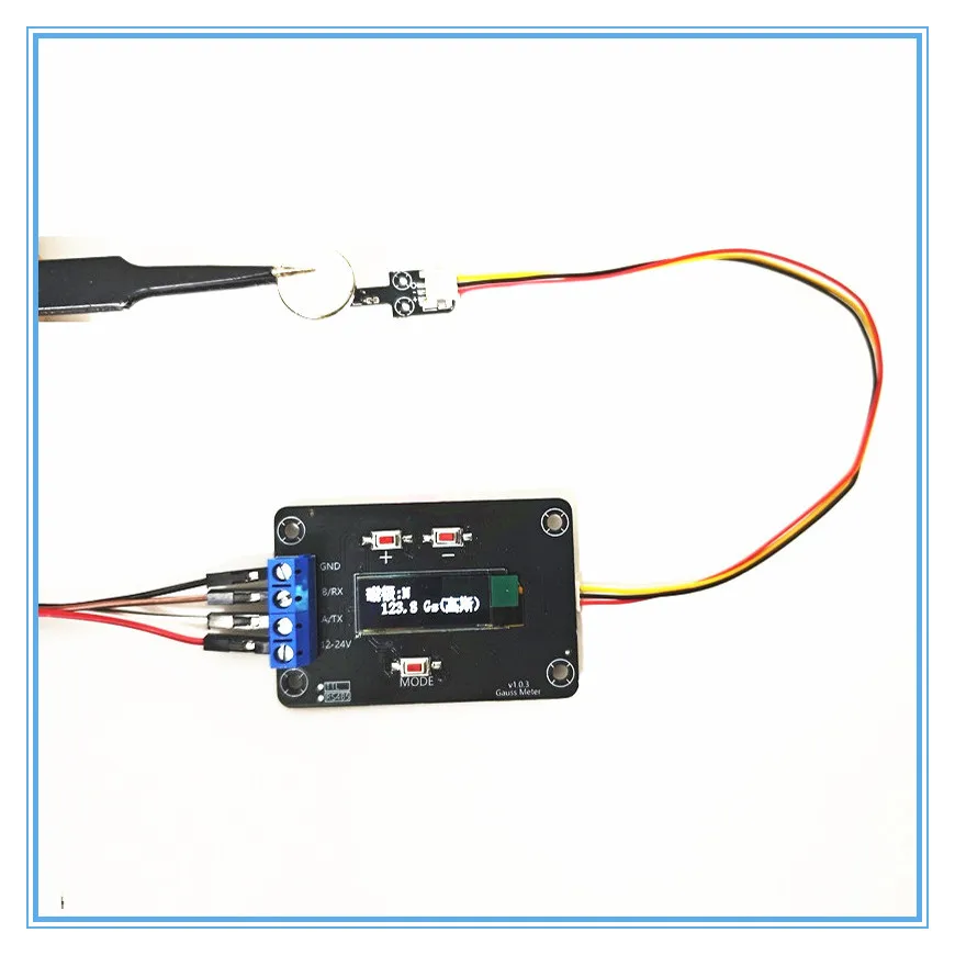 Tailkuke Magnetic Field Strength Detection Module Simple Gaosi Meter Magnetic Pole Detection With Screen Display RS485 Modbus