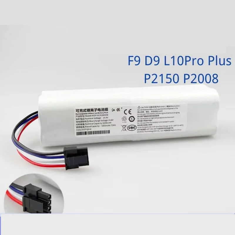 

2023 New 5200mAh14.4V for Dreame Mopping F9 D9 L10Pro L10Plus P2150 P2008 S10 S10Pro robot battery pack Part