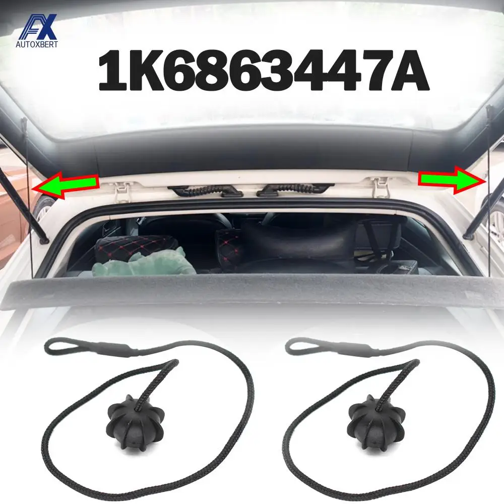 2X For VW Golf MK5 MK6 Rabbit R R32 R20 GTI Hatch Car Parcel Shelf String Cord Tonneau Cover Pivot Strap Holder 1K6863447A