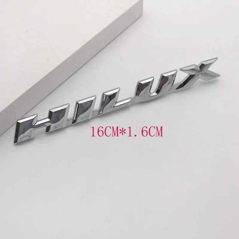 Pegatina de letras de coche con logotipo HILUX de plástico ABS 3D, calcomanía de maletero, emblema de insignia, accesorios de estilo de coche para Toyota HILUX