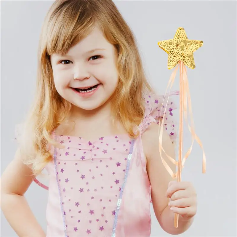 3Pcs Star Fairy Wands Fairy Wand Glitter Novelty Fairy Wands For Girls Fairy Wands Witch Wand Star Wands For Kids Gift Children