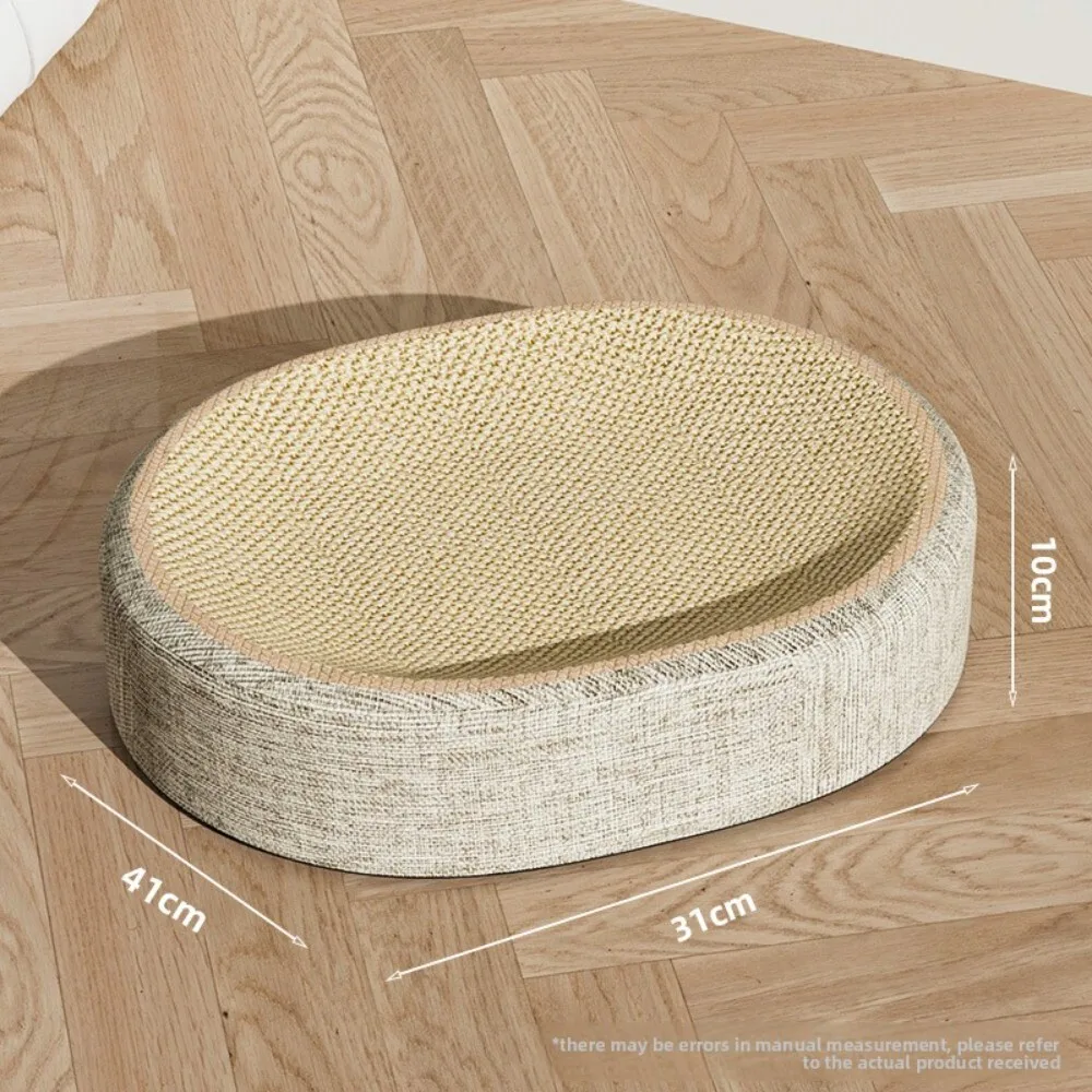 

Sisal Woven Cat Scratching Board Integrated Oval Claw Sharpener Durable Scratch Resistant Non Shedding Cat Climbing Play House