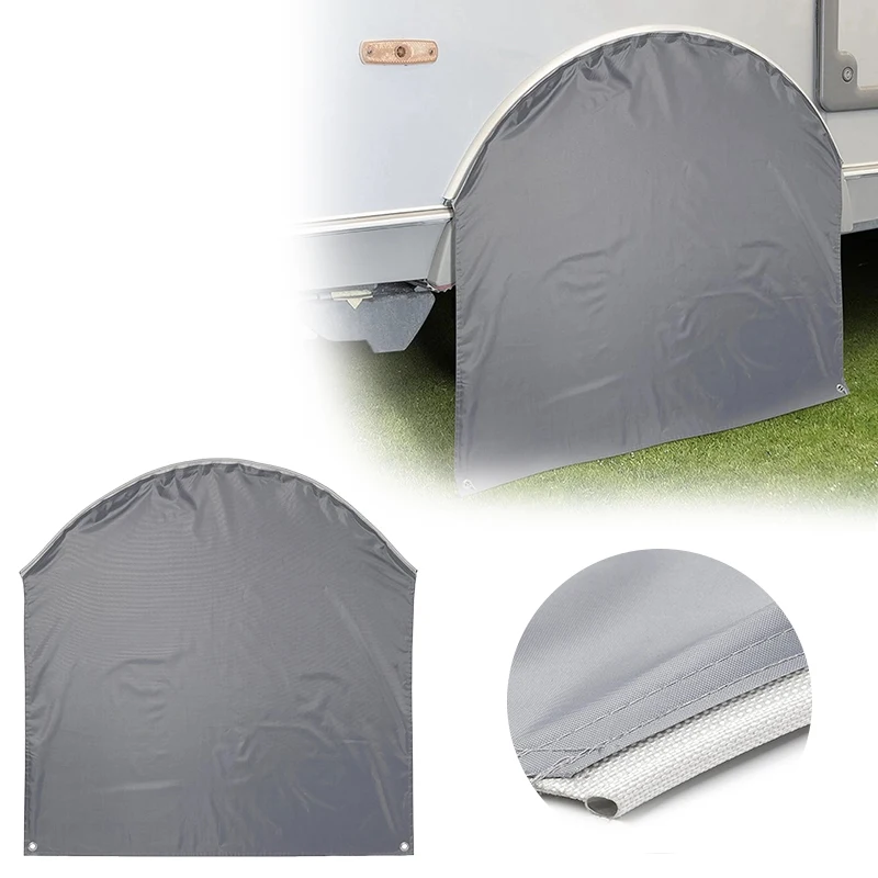 88cm X 89cm Caravan Wheel Cover Tire Cover With Keder Piping For Caravan Motorhome Camping Suitable For 8mm Piping Rails