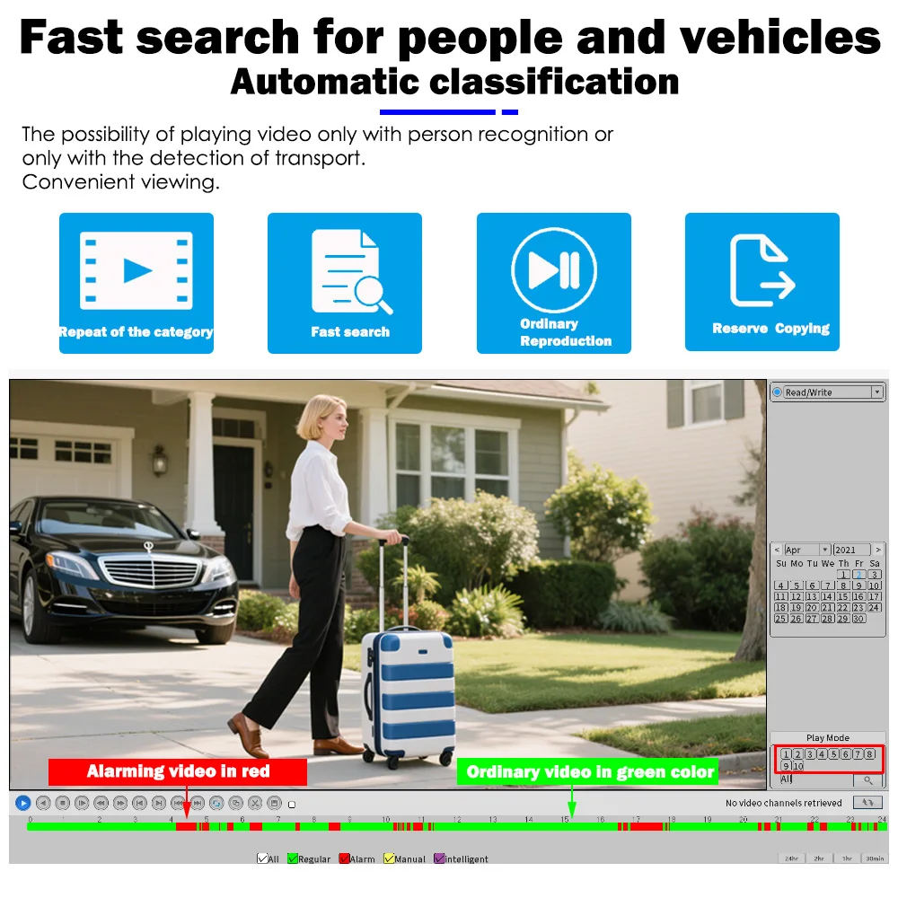 H.265 8MP NVR with AI Human/Face DetectionXMEye Pro App