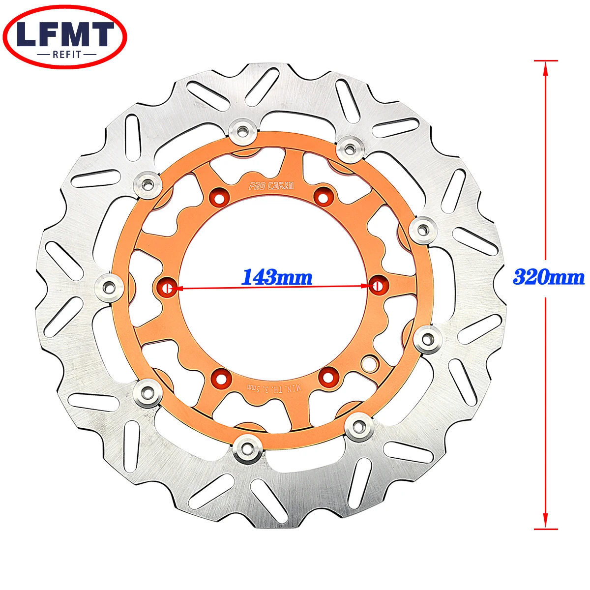 Motorcycle 320MM Front Floating Brake Disc Rotor For KTM EXC SX SXS XCW EXCF SXF XCF XCW For Husqvarna FE TE FC TC TX 1994-2023