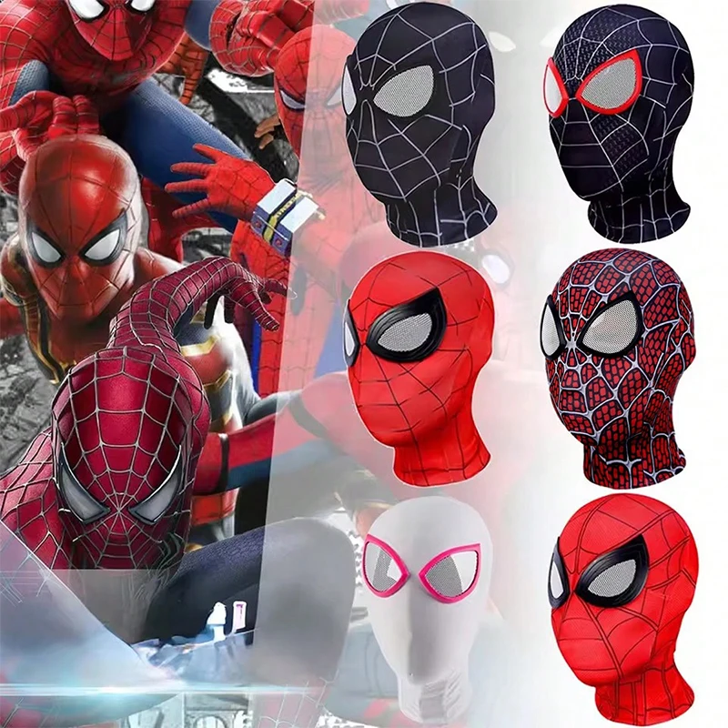 

Spiderman Mask Superhero Spider Man Peter Parker Miles Morales Spider Gwen Cosplay Headgear Helmet Halloween Props for Adult