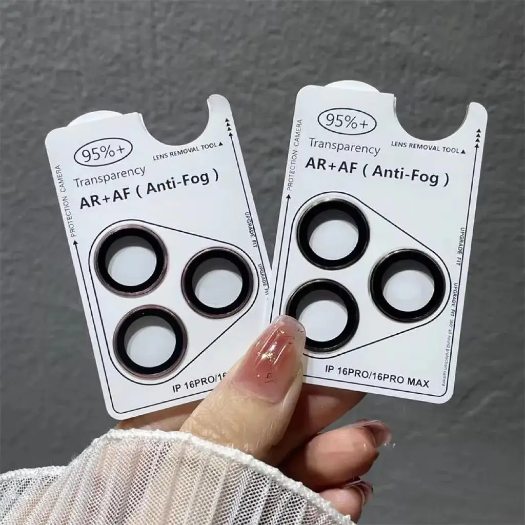 Anillo de cristal para lente de cámara AR + AF, Protector de pantalla de lente de vidrio templado para IPhone 15 16 Pro Max 16pro 15plus, 1 ud.
