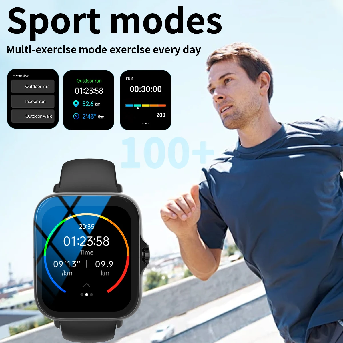 Smart Watch with Wireless Calling and APP Reminders