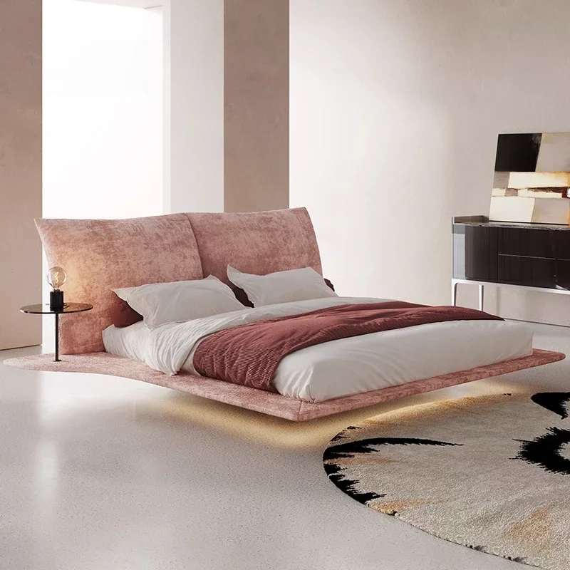 Floating European Bed Luxury Fashionable Wedding Designer High Quality Bed Double Frame Confortable Cama De Casal Beds Furniture