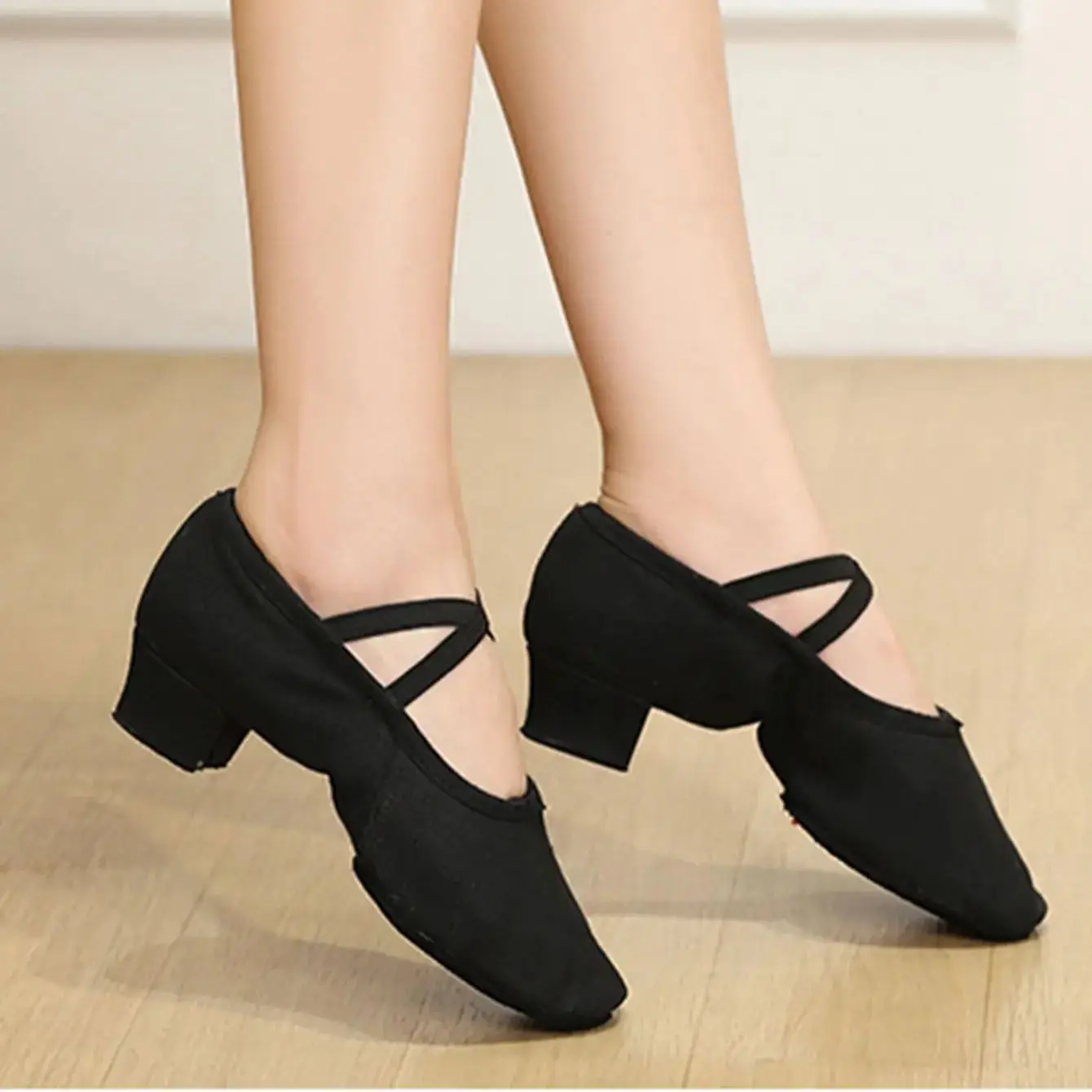 

Ballet Dance Shoes For Women Low Heel Ballet Slippers For Girls Yoga Jazz Latin Salsa Ballroom Black Dancing Shoes