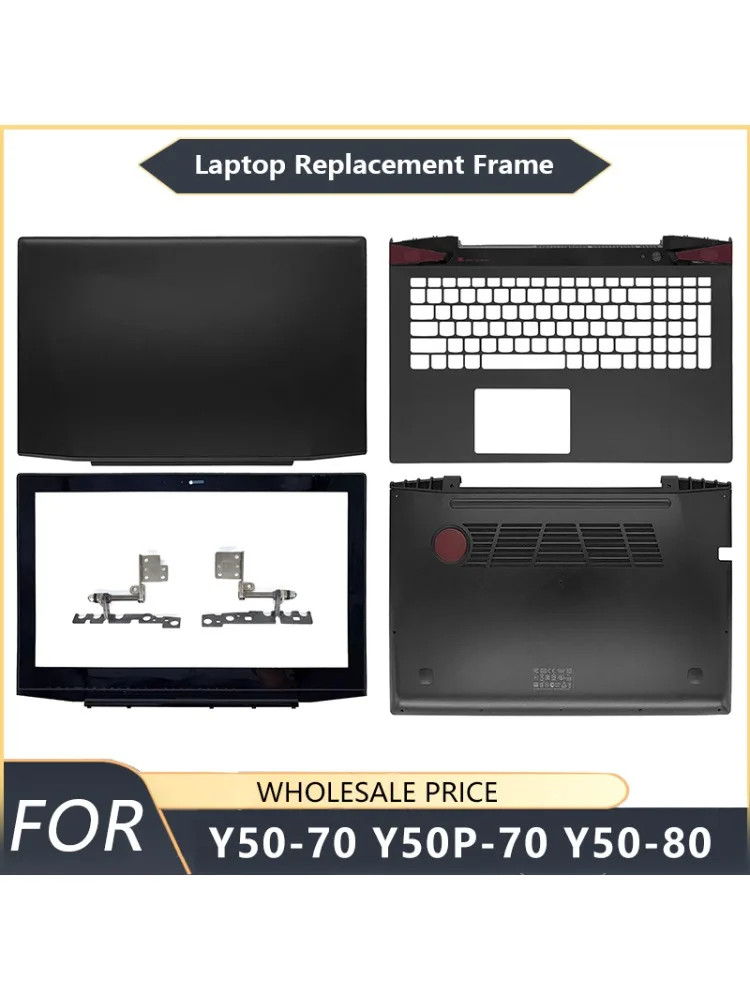 NOWY Do Lenovo Y50-70 Y50P-70 Y50-80 Laptop LCD Tylna Pokrywa Przednia Ramka Palmrest Dolna Obudowa Zawiasy Klawiatura — zdjęcie produktu 7