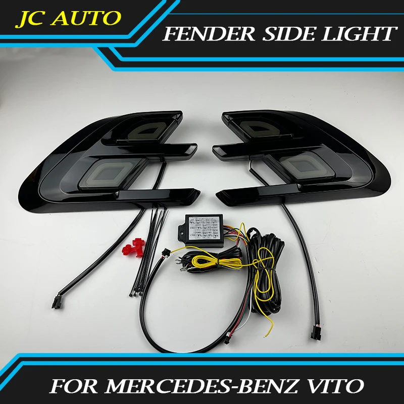 

Fender side light fit for Mercedes-Benz Vito square side light fender side light LED turn signal metris side decorative light