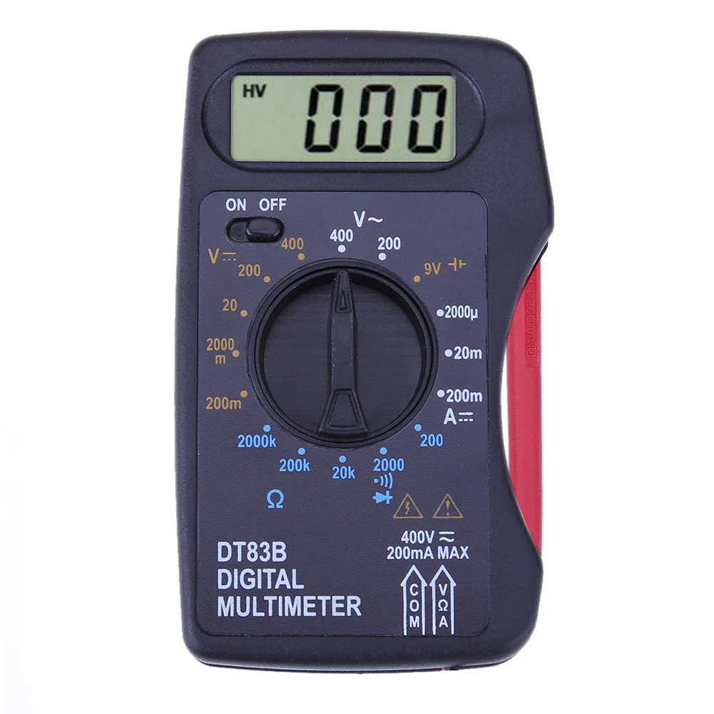 10-1pcs Portable Digital Multimeter Ultra Thin Voltage Indicator Meter Professional Range Temperature Voltmeter Ammeter Test