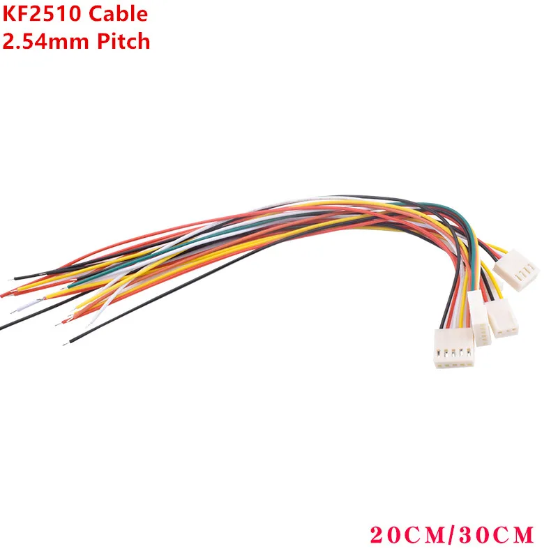

10 шт. 20 см 30 см в длину KF2510 2/3/4/5/6P разъем с кабельным проводом 2,54 мм шаг 2P/3P/4P/5P/6 контактов 26AWG