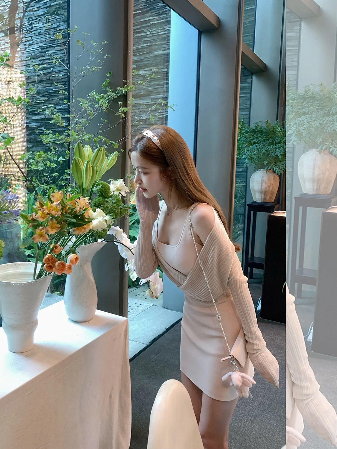 

Madofit Feathery Touch Soft Cloud Lantern Sve Cardigan Women's Knitted Sweater Evening Addiction Sensation Open Sle