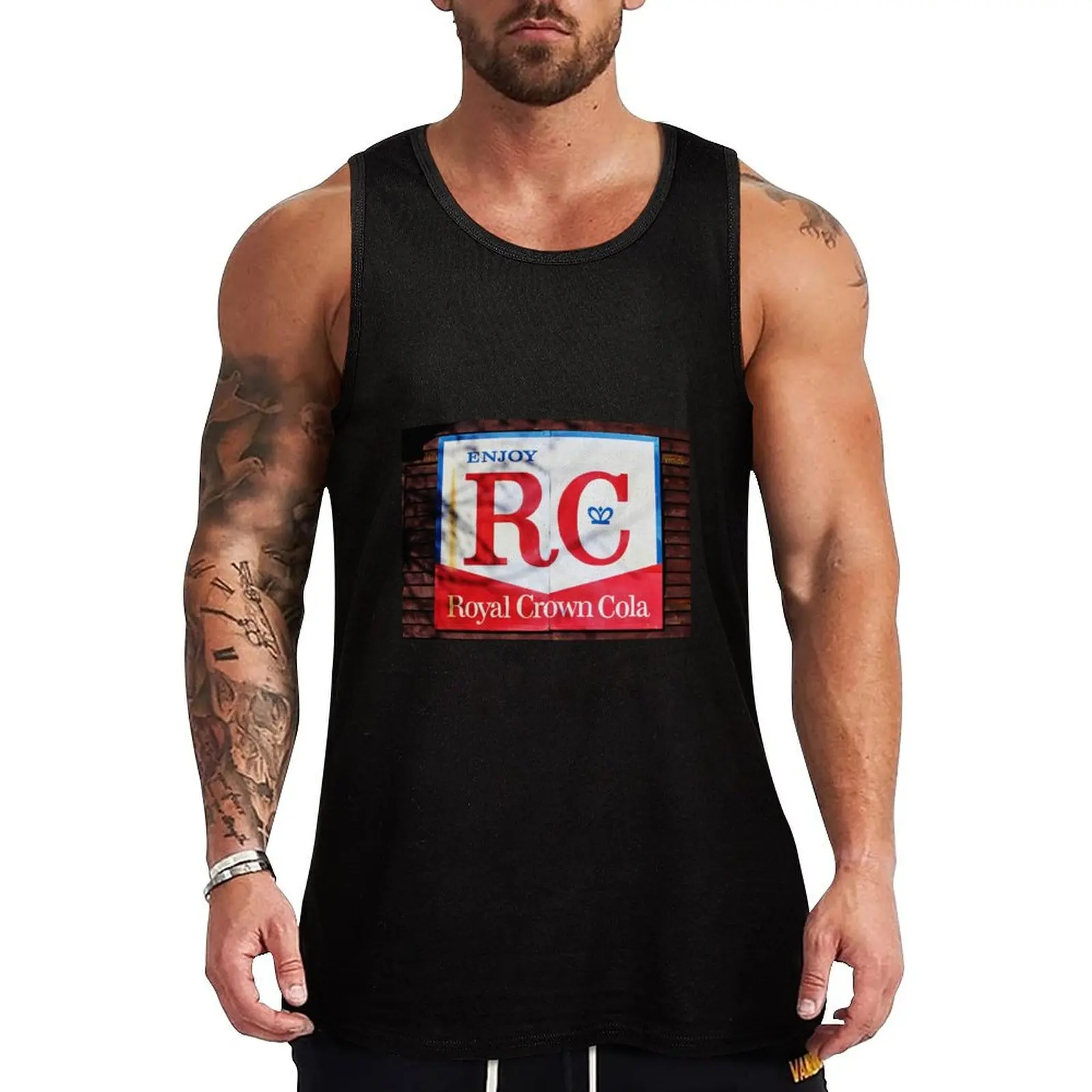 RC Cola Sign Tank Top Sleeveless Sports Tank Top Gym Training Moisture Wicking