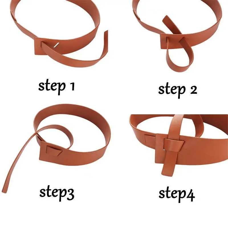 2023 Soft Pu Leather Women's Wide Long Belts Newly Designed Decorated Dresses Stylish Multi-functional Accessories With Decora