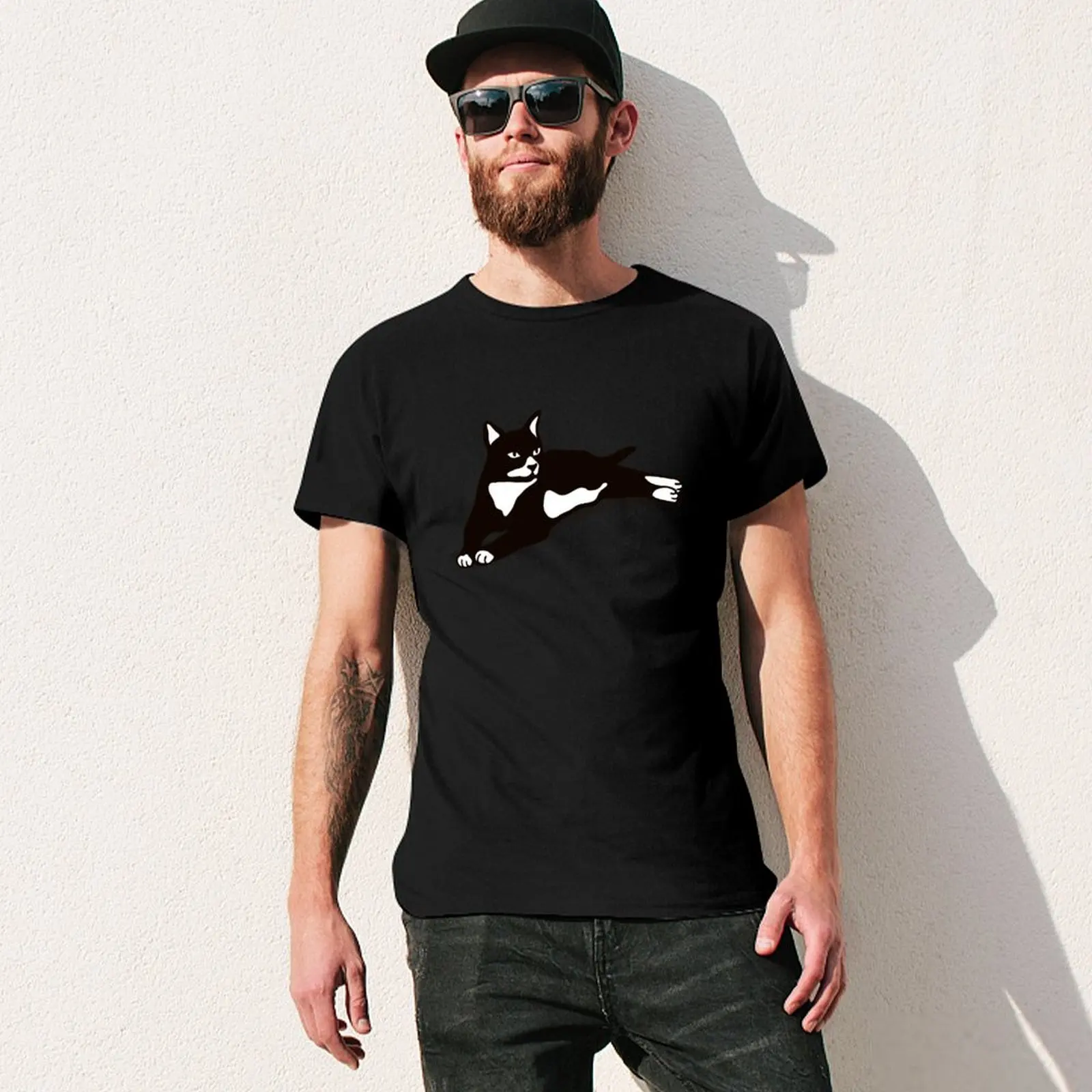 Tuxedo Cat Cat Lady Gift Cat Mom Tuxedo Gear T-Shirt Sweat Resistant Workout Tee Shirt view 3