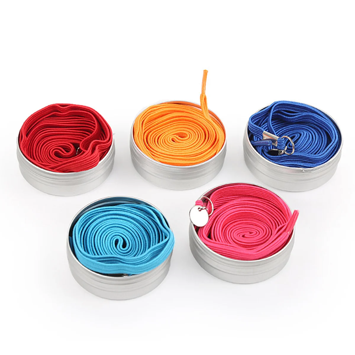 

Elastic Shoelaces Dark Grey Metal Circle Decor Easy Install Sports Sneakers Casual Shoes Lace for Athletic Use