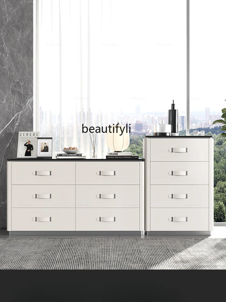 Affordable Luxury Style Bedroom Tailstock Chest of Six Drawers Chest of Drawer Modern Minimalist Solid Wood Five-Bucket Cabinet