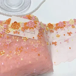 15Yards Pink Lace DIY Women Panty Sewing Accessories Trim Embroidery Lace Fabrics Accessories for Lingerie Needle Works 18cm