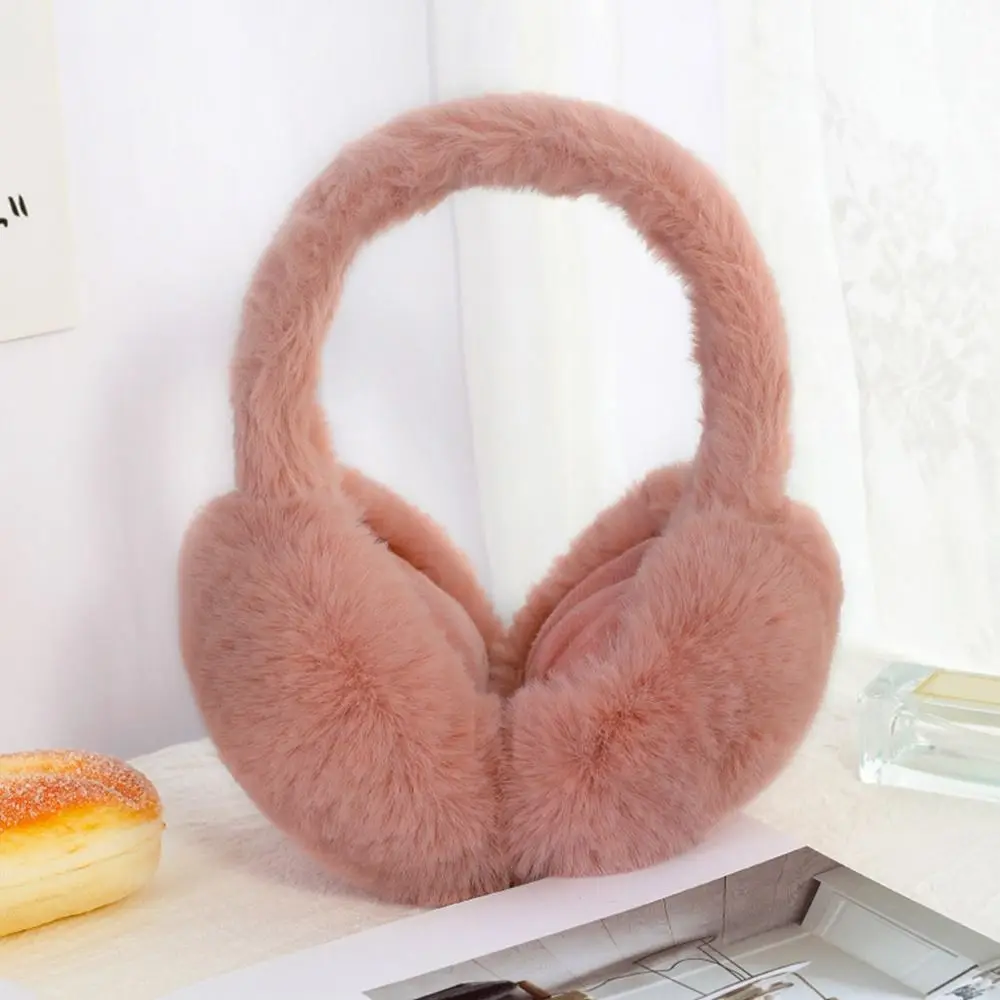 Fashion Portable Earmuffs Outdoor Cold Protection Women Men Faux Fur Ear-Muffs Foldable Earflaps Soft Plush Earmuffs